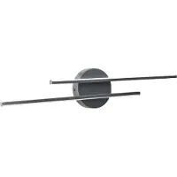 Beliani LED-Spiegel-/Bilderleuchte Schwarz Metall und Acryl LED-Leuchte für Badezimmerspiegel modernes minimalistisches Design