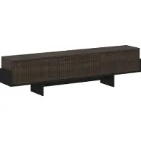 Skye Decor , Hege - Walnut, Black, TV-Ständer, Nussbaum, 100% MELAMINBESCHICHTETE SPANNPLATTE, 180 x 30 x 44,6 cm