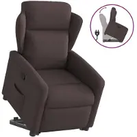 vidaXL Relaxsessel mit Aufstehhilfe Dunkelbraun Stoff