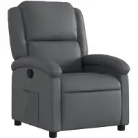 vidaXL Relaxsessel Grau Kunstleder