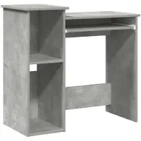 vidaXL Schreibtisch mit Regalen Betongrau 84x40x78 cm Holzwerkstoff