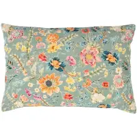 Mars & More Kissen bestickt wildblumen rittersporn lila 40x60cm