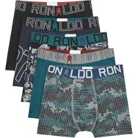 Cr7 Boxershorts CR7 "Boxershort CR7 Boys Trunk 5-pack 5er Pack", Jungen, Gr. 158-164, bunt (schwarz, blau, türkis), Obermaterial: 95% Baumwolle CO. 5% Elasthan EL., Unterhosen Boxershorts