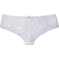 LASCANA Panty , Damen, Gr. 40/42, Spitze, weiß (uni weiß), Spitze, Obermaterial: 90% Polyamid, 10% Elasthan, Unterhosen Panty, mit hübscher Blütenstickereispitze in transparenter Optik