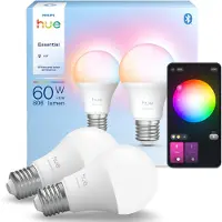 Philips Hue Essential kronepaere A60 E27 806 lm 8 W WCA 2 stk.