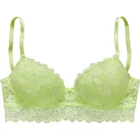 Vivance Push-up-BH "Julia", Damen, Gr. 85, Cup C, grün (lime), Spitze, Obermaterial: 60% Polyamid, 35% Polyester, 5% Elasthan, BHs Push-up-BH, aus Jacquardspitze in leichter Longform, sexy Dessous