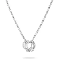 Liebeskind berlin Kette mit Anhänger "Schmuck Geschenk Edelstahl Halskette The D-Link Mini", silber (silberfarben), Halsketten, Edelstahl, L: 45 B: 2mm, Kette mit Anhänger, B:2mm