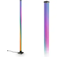 Briloner LED Stehlampe 150 cm Schwarz Dimmbar RGBIC mit Fernbedienung und Musikfunktion