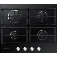 Samsung NA64H3010AK, Schwarz, Integriert, 60 cm, Gaskochfeld, Glas, 4 Zone(n)