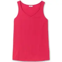 Sheego Shirttop "Tanktop Longtop mit weitem Ausschnitt, Rippqualität", Damen, Gr. 56, pink (sorbet pink), Basic, V-Ausschnitt, Tops Shirttop