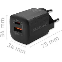 Qoltec 50764 Qc 3.0 Usb-a-und Usb-c-wandladegerät