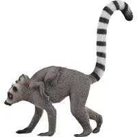 Animal planet Mojo Fun Lemur with Baby, 3 Jahr(e), Wildlife, Schwarz, Weiß, Grau, Polyvinylchlorid (PVC)