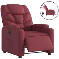 vidaXL Relaxsessel Elektrisch Weinrot Stoff