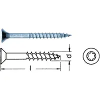 SCHMIDT'S Onlineshop Spanplattenschraube Senkkopf mit Torx und Fräsrippe - 6,0 x 180 / 2,15 / TX30
