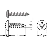 SCHMIDT'S Onlineshop Blechschraube Linsenkopf mit Kreuzschlitz (Phillips) - 3,5 x 13 / 0,1 / 6,4