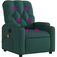 vidaXL Massagesessel Dunkelgrün Stoff
