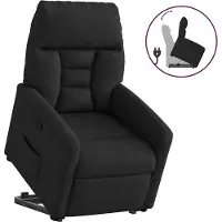 vidaXL Relaxsessel mit Aufstehhilfe Schwarz Stoff