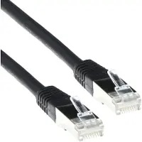 ACT SSTP Cat6 LSZH 5m, 5 m, Cat6, RJ-45, RJ-45, Schwarz