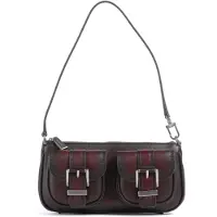 Michael Kors Hobo Bags - Rectangular Burgundy Leather Shoulder Bag - Gr. unisize - in Schwarz - für Damen