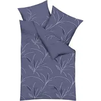 Kaeppel Mako-Satin Bettwäsche Organic 135x200 cm + 80x80 cm blau