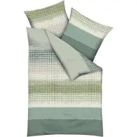 Kaeppel Bettwäsche "Quinto", grün, B/L: 155cm x 220cm, 1 Stk., 1 Stk., Mako-Satin, B/L: 80cm x 80cm, 2 Stk., Mako-Satin, Obermaterial: 100% Baumwolle, Bettwäsche, Bettwäsche