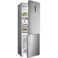 Hanseatic Kühl-/Gefrierkombination "HKGK20070BNFI", Energieeffizienz: B, edelstahl, B:70,4cm H:201,3cm T:69,4cm, Kühlschränke, inkl. 3 Jahre Herstellergarantie, Kühl-/Gefrierkombination