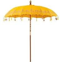 vidaXL Balinesischer Sonnenschirm Gelb 215 x 215 x 260 cm
