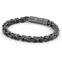 FYNCH-HATTON Königsarmband "Schmuck Geschenk Edelstahl Armkette The King Chain", braun (antikfarben), Armbänder, Herren, 18,5cm, Edelstahl, Königsarmband