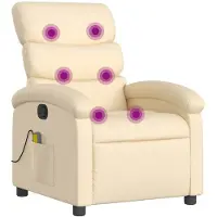 vidaXL Massagesessel Creme Stoff