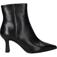 Tamaris Stiefelette , Damen, Gr. 41, schwarz, Glattleder, glänzend, unifarben, Schuhe Stiefelette, Trichterabsatz, Ankleboots mit zweckmäßigem Innenreißverschluss