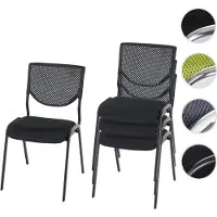 Generique Besucherstuhl T401, 42303, stapelbar, Stoff/Kunststoff, schwarz, 4 Stück
