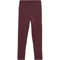 s.Oliver Leggings JUNIOR, Mädchen, Gr. 140, N-Gr, braun (burgundy), Jersey, Obermaterial: 66% Polyester, 30% Baumwolle, 4% Elasthan, unifarben, slim fit lang, Hosen Leggings, mit Stretch
