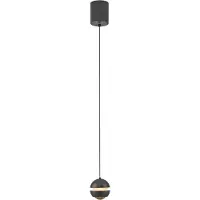 Schöner Wohnen LED-Hängeleuchte Lini, schwarz, 1-fl., 3.000K