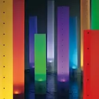 Chameledeon Stehleuchte Color LED transparent, Designer Jörg Schieber, 71 cm
