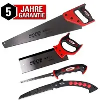 Walter Werkzeuge Walter Sägen 4 tlg. Set Handsäge Rückensäge Stichsäge Universalsäge