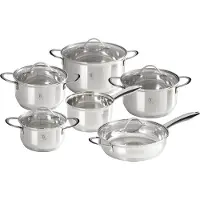 Berlinger Haus 12-teiliges Kochtopfset Edelstahl Silber