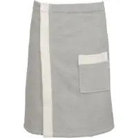Carl Ross Kilt "80200" Gr. 55, weiß (silber, sanftes weiß), 55/140, Frottier, Hausmäntel, Kilt