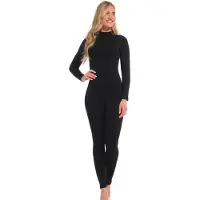 Magic bodyfashion Jumpsuit , Damen, Gr. S, N-Gr, schwarz, Web, Obermaterial: 92% Polyamid, 8% Elasthan, lang, ohne Ausschnitt, Overalls Jumpsuit, nahtlose Verarbeitung für einen unsichtbaren Look