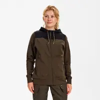 Engel Sweatshirtjacke mit Kapuze Damen 8334-247-5320 Gr. S forest green/schwarz