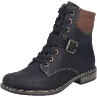 Rieker Schnürstiefelette Schnürboots, Stiefelette, Blockabsatz, mit gepolstertem Schaftrand