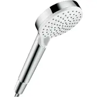Hansgrohe Crometta, Handduschbrause mit Kopf, Chrom, Weiß, Wand