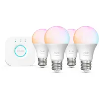 Philips Hue White & Color Ambiance Basis Starter-set: 4 Smarte Lampen E27 (806 Lm)