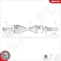 ESEN SKV 40SKV052 Antriebswelle Vorne Rechts für FORD Transit Mk6 Kasten (V347, V348, FA) Transit Mk6 Bus (V347, V348, FD, FB, FS, FZ, FC)