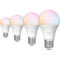 Philips Hue White & Color Ambiance Essential A60 – E27 Smarte Lampe – 806 Lm – 8 w – 4er-pack