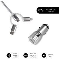 Subblim SUB-CHG-4CC001, Auto, Zigarettenanzünder, 5 V, 1 m, Silber