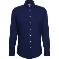 Seidensticker Businesshemd , Herren, Gr. S (38), normale Ärmellängen, blau (dunkelblau), 100% Baumwolle, Strukturmuster, slim fit, 2-Knopf-Manschette, Hemden Businesshemd, Slim 1/1 Kentkragen Struktur