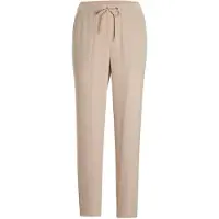 Goldner Schlupfhose "Braune Cargo-Schlupfhose SARA", Damen, Gr. 40, N-Gr, beige, Obermaterial: 95% Polyester PES. 5% Elasthan EL., gerade, Hosen Schlupfhose, streckende Teilungsnähte