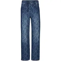 MADELEINE Regular-fit-Jeans "Culotte-Jeans Culotte-Jeans mit Ornament-Print"