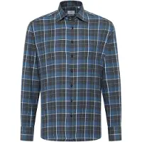Eterna Langarmhemd "MODERN FIT", Herren, Gr. 46, Normalgrößen, blau (dunkelblau), Twill, 100% Baumwolle, tailliert, Manschette, Hemden Langarmhemd, EASY IRON (bügelleicht)