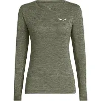 Salewa - Women's Puez Melange Dry L/S Tee - Funktionsshirt Gr 40 oliv